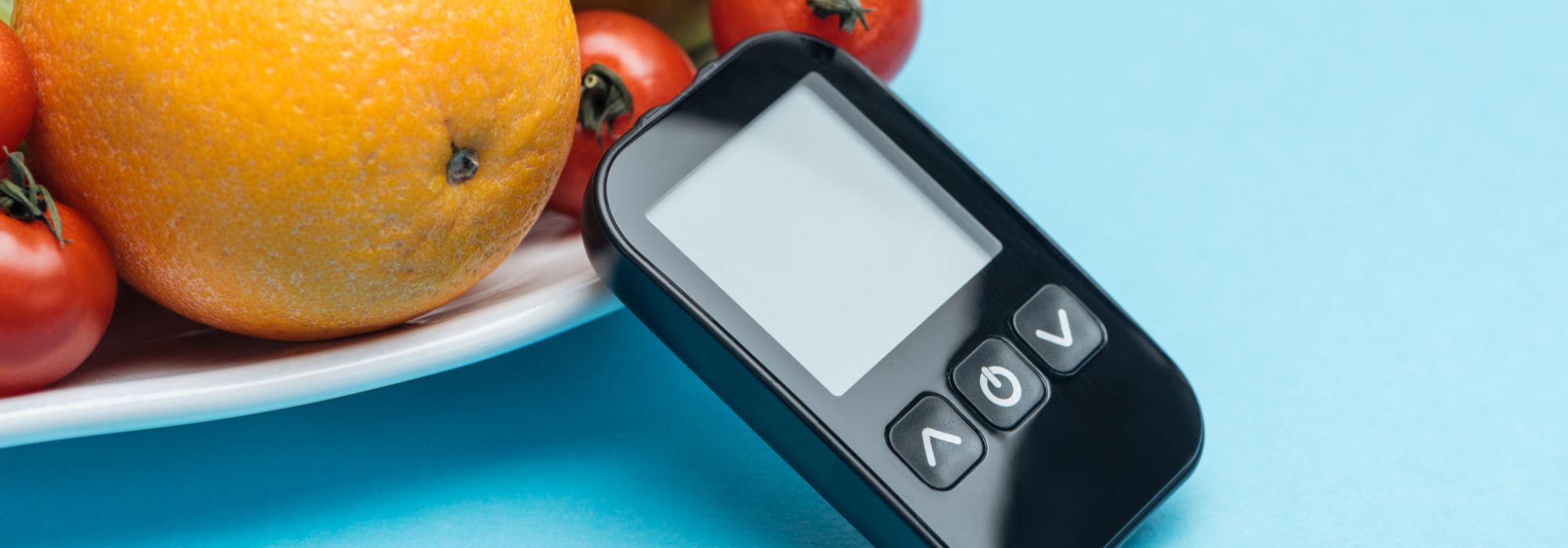 Glucometer with fruits